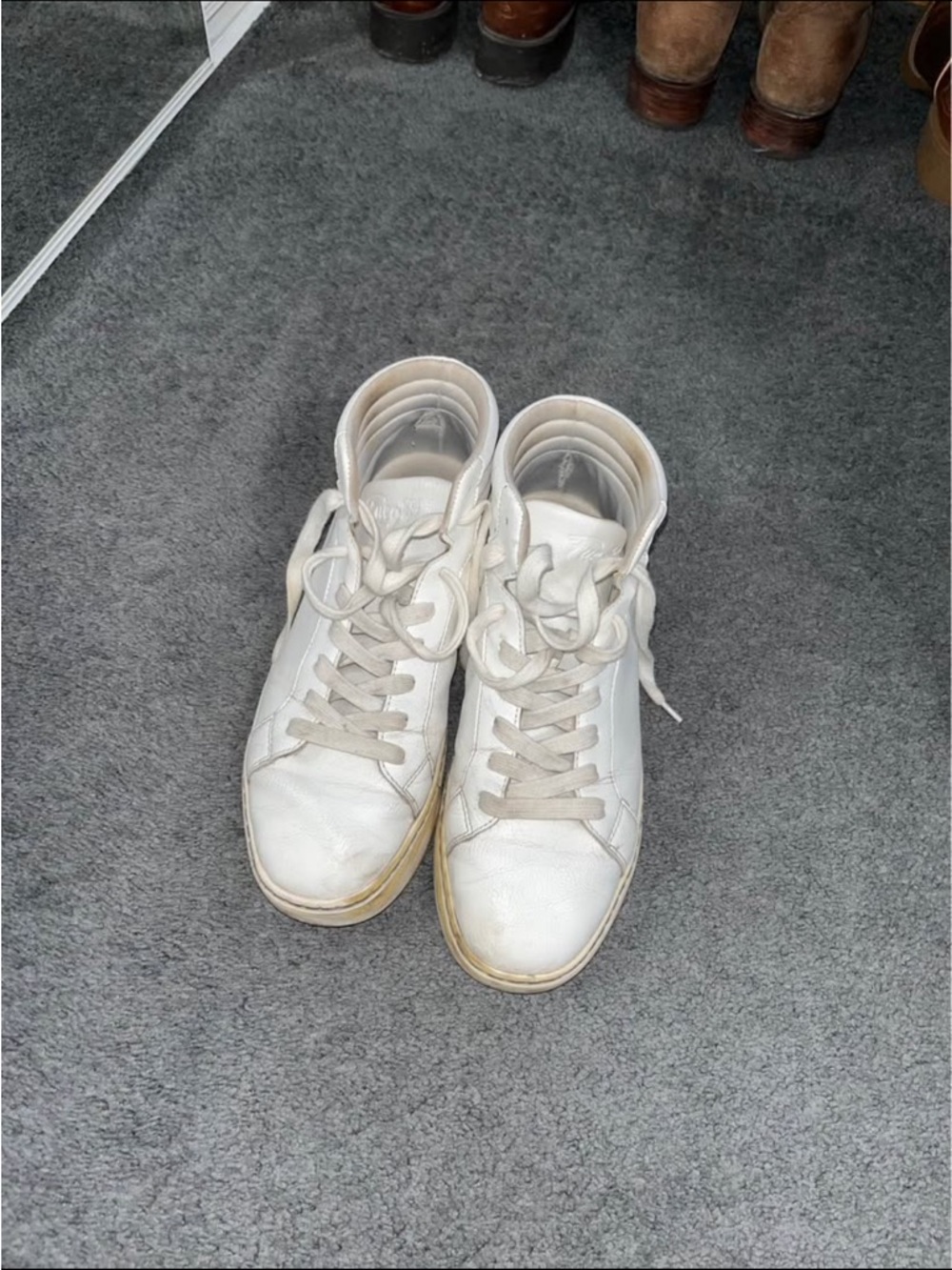 Fungo Women's White High-Top Leather Sneakers